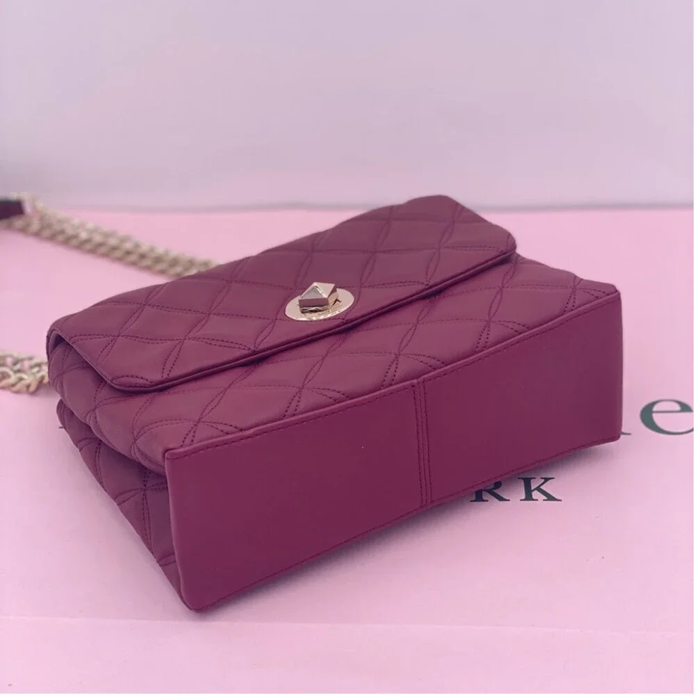 Kate Spade Natalia Quilted Leather Small Flap Crossbody Shoulder Bag